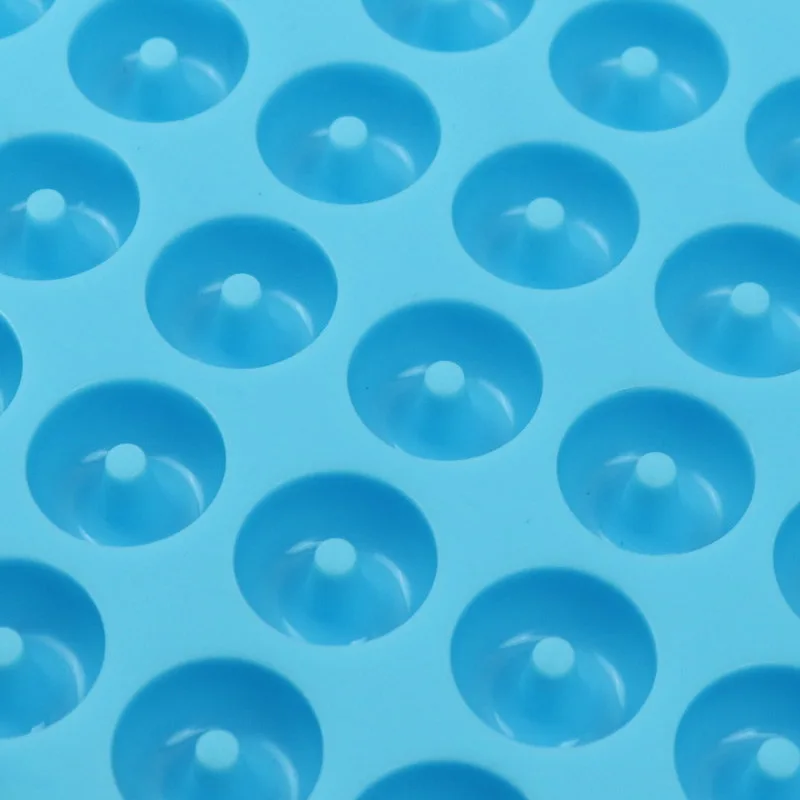 New Arrival Diy 48 Cavity Mini Donut Shape Silicone Fondant Mold Gummy Candy Tray