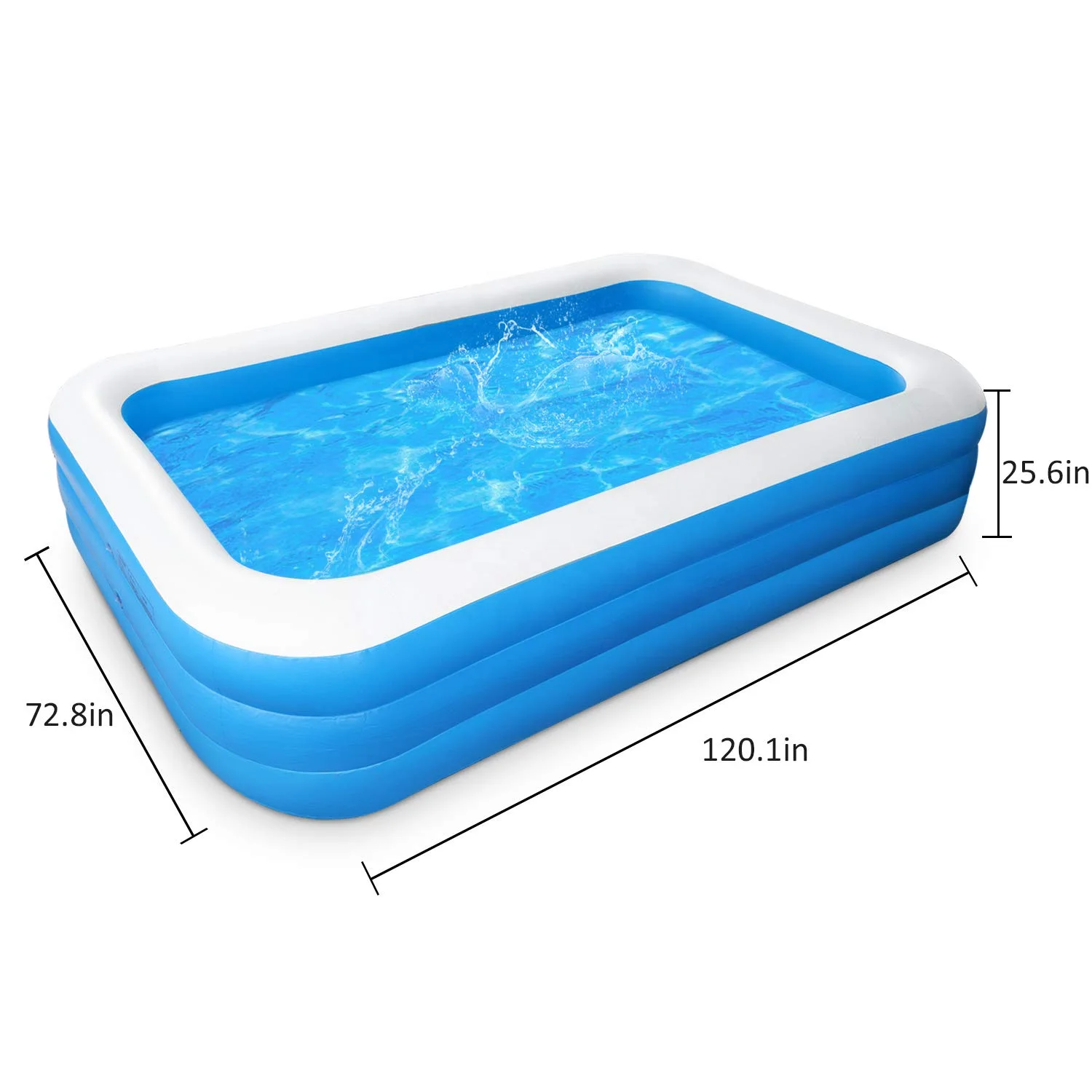 Outdoor PVC Inflatable Kids Swimming Pool 1.96M Foldable Adult Indoor Spa Above Ground Swimming Pool
