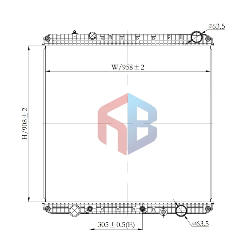 Truck Radiator for Freightliner Cascadia 2013 and newer with Cummins engines for heavy duty trucks A0530676002/A0530676004