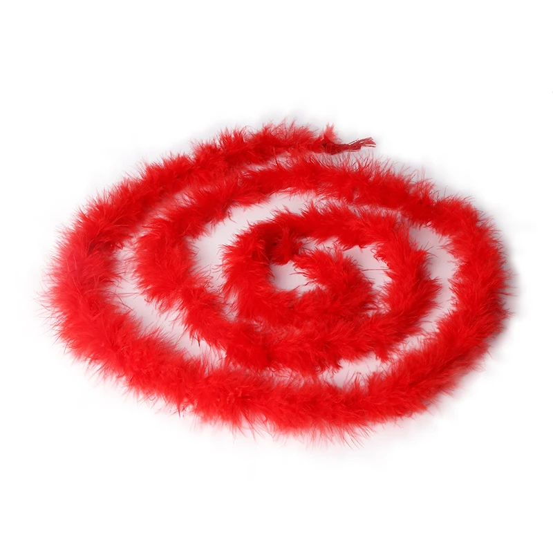 Factory Price Red White Ostrich Feather Boa Trimming Fluffy Soft Boa For Wedding Evening Party Clothing Dress Decor Garment