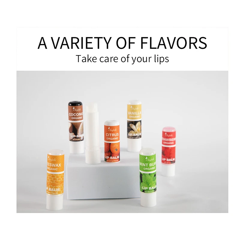 Hot selling Private Label Customize high quality moist variate delicacy easy to use short fruity lip balm night 6-piece pack