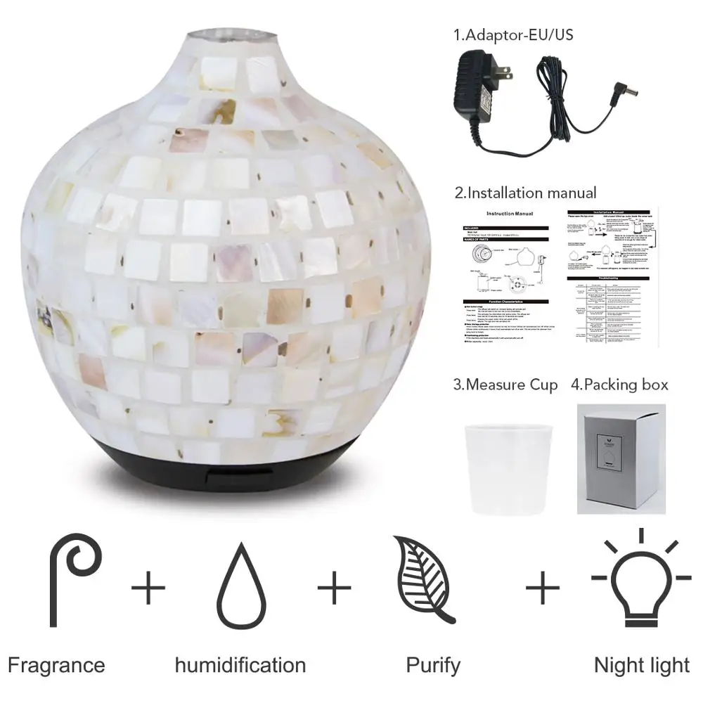 mosaic glass electric vaporizer essential oil diffuser