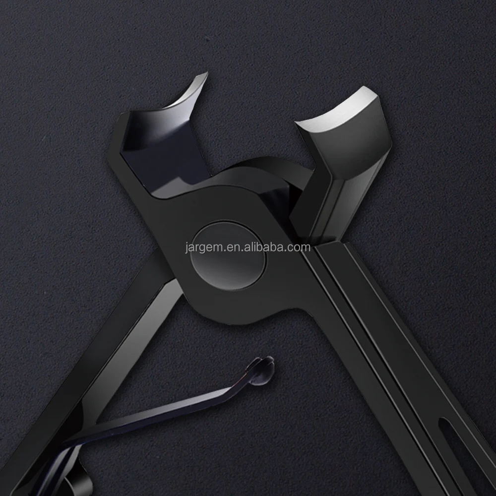 Large Size Wide Jaw Finger Toe Nail Clipper Black Pink Cutter For Thick Nails