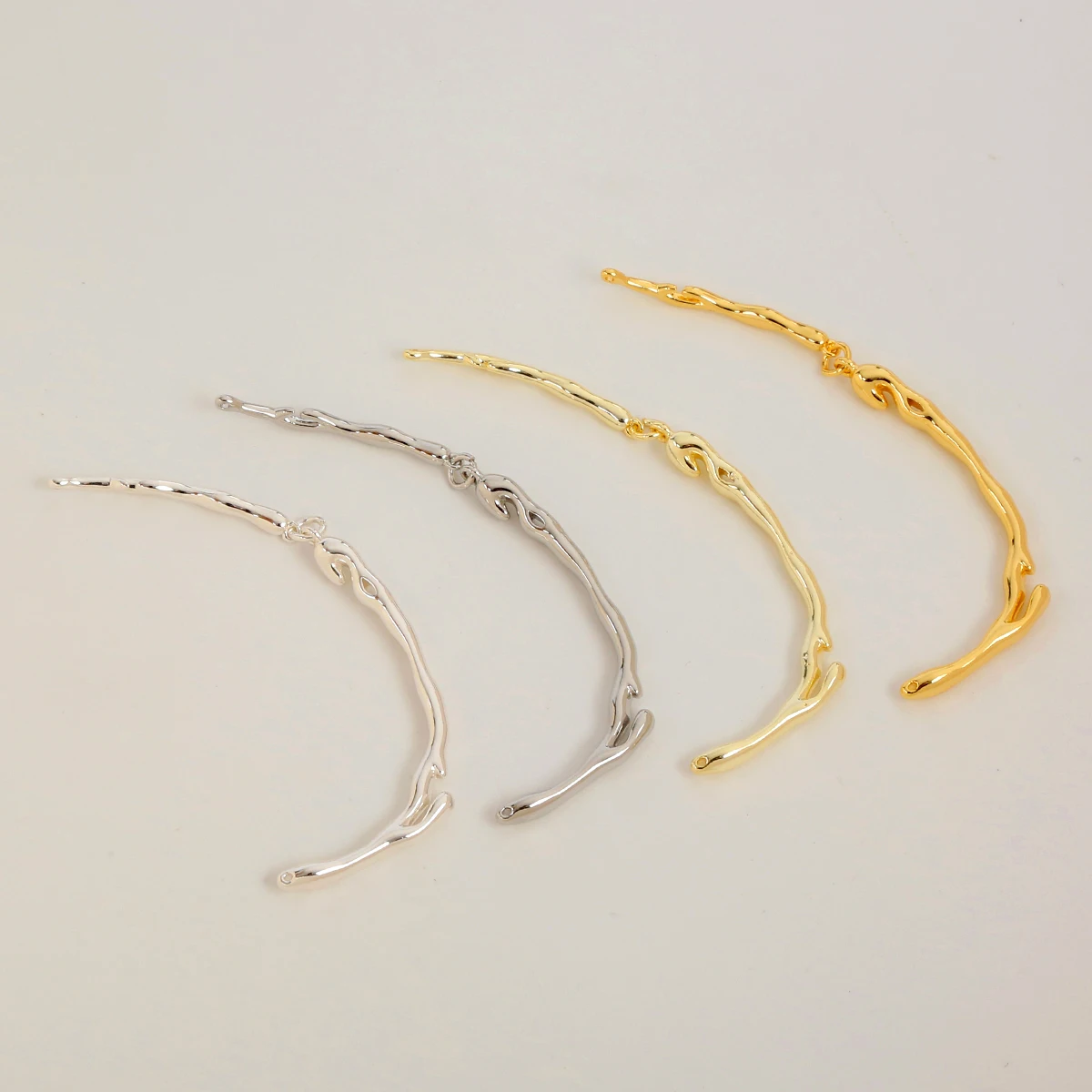 clasp keychain for jewelry making silver plated brass Branch shaped connecting clasp deployment clasp for jewelry finding