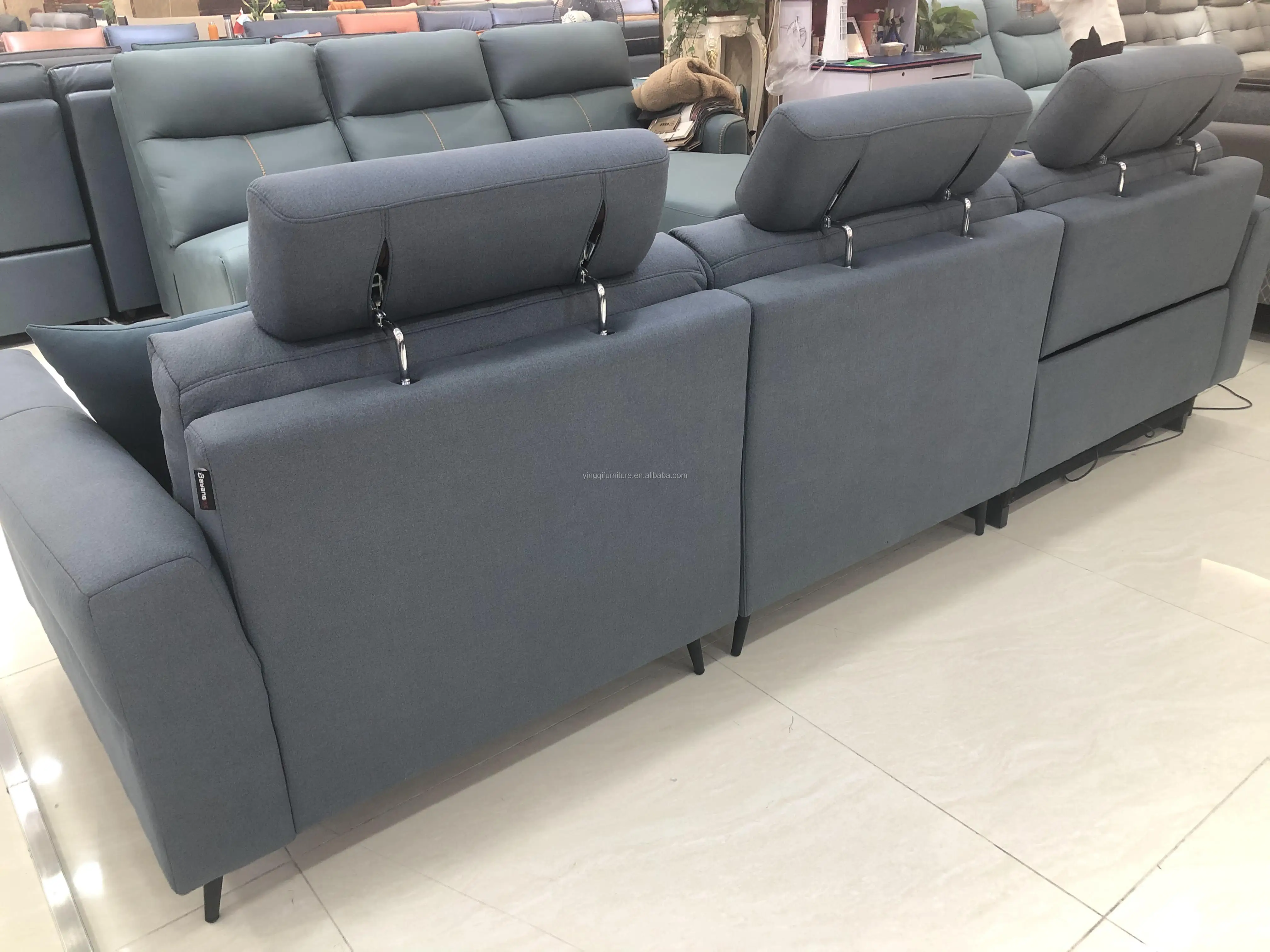 Modern Living Room Synthetic Leather Reclining Sofa