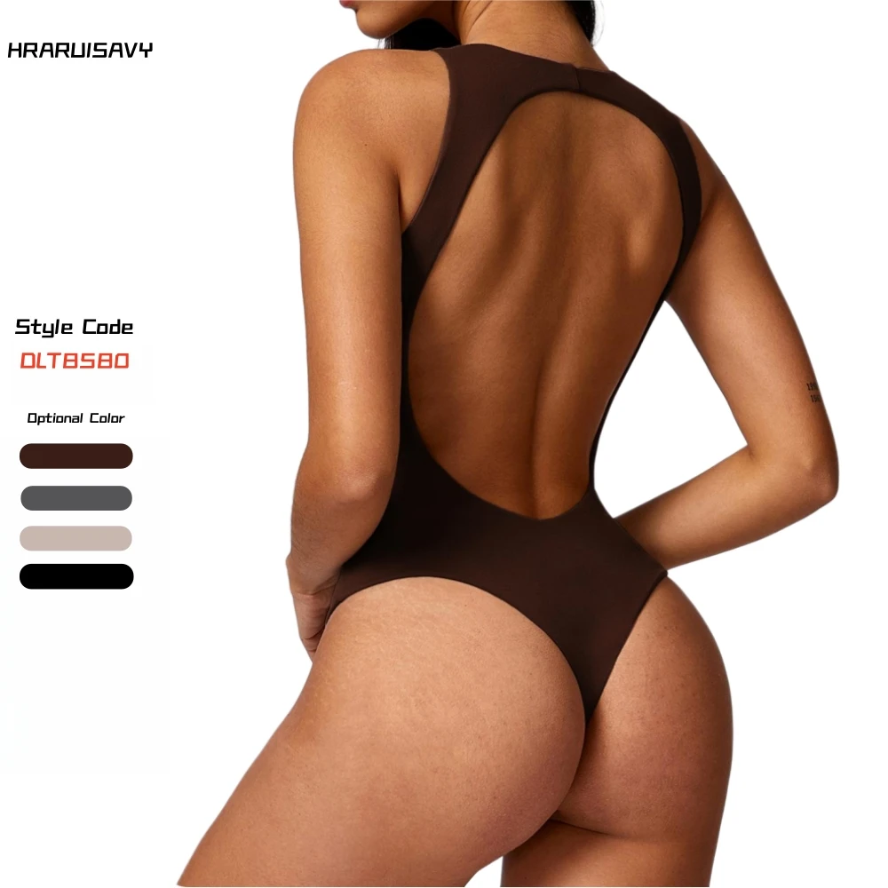 Sexy One-piece Shapewear hollow back Sculpt Brief Bodysuit Activewear Backless Sportswear Gym Yoga Fitness Women Jumpsuits