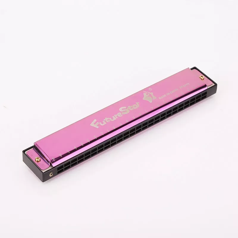 Factory Customized Wholesale Multifunctional High-quality C Tune 24-hole Metal Tremolo Harmonica