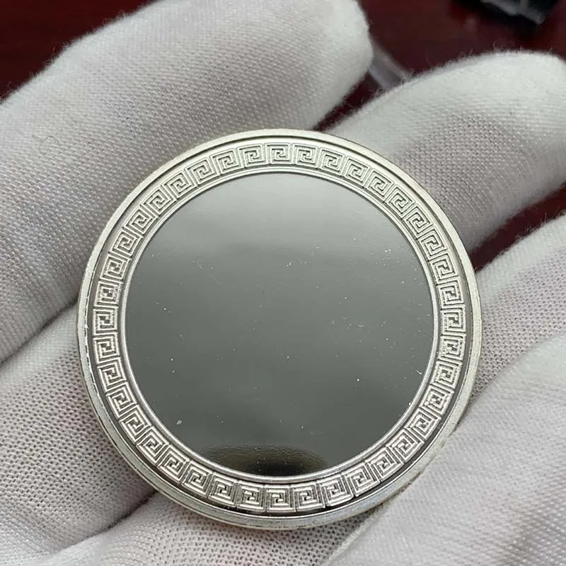 Custom Sublimation Logo Made Round Solid Metal Crafts Polished 40mm 50mm Iron Brass Blank Challenge Coin For Laser Engraving