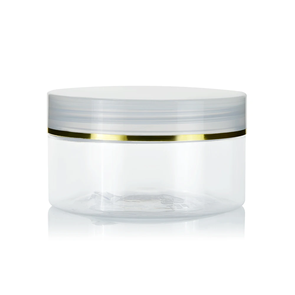 Custom round Black PET Container Travel Plastic PET Bottle for Food Protein Powder Storage Jars for Cosmetic Use