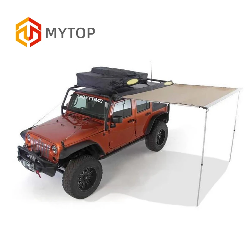 Side Tent Oxford Side Portable Folding Retractable Rooftop Sun Shade Shelter Car Awning