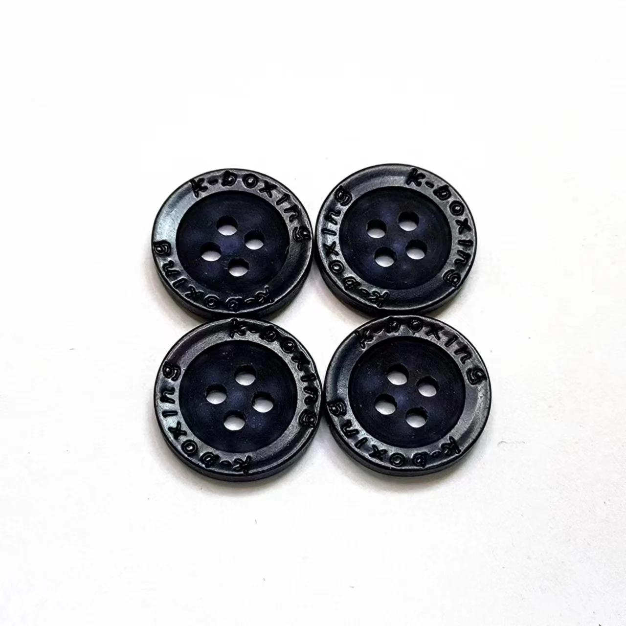 Wholesale Custom Logo 2/4 Holes Polyester Resin Engraved Shirt Button