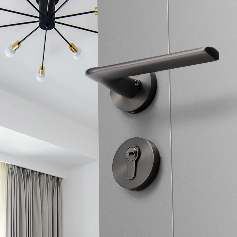 YONFIA 8082R01Zinc Alloy door handle Interior Bedroom door lock Split Silent Door Lock for Home Security Interior Lockset