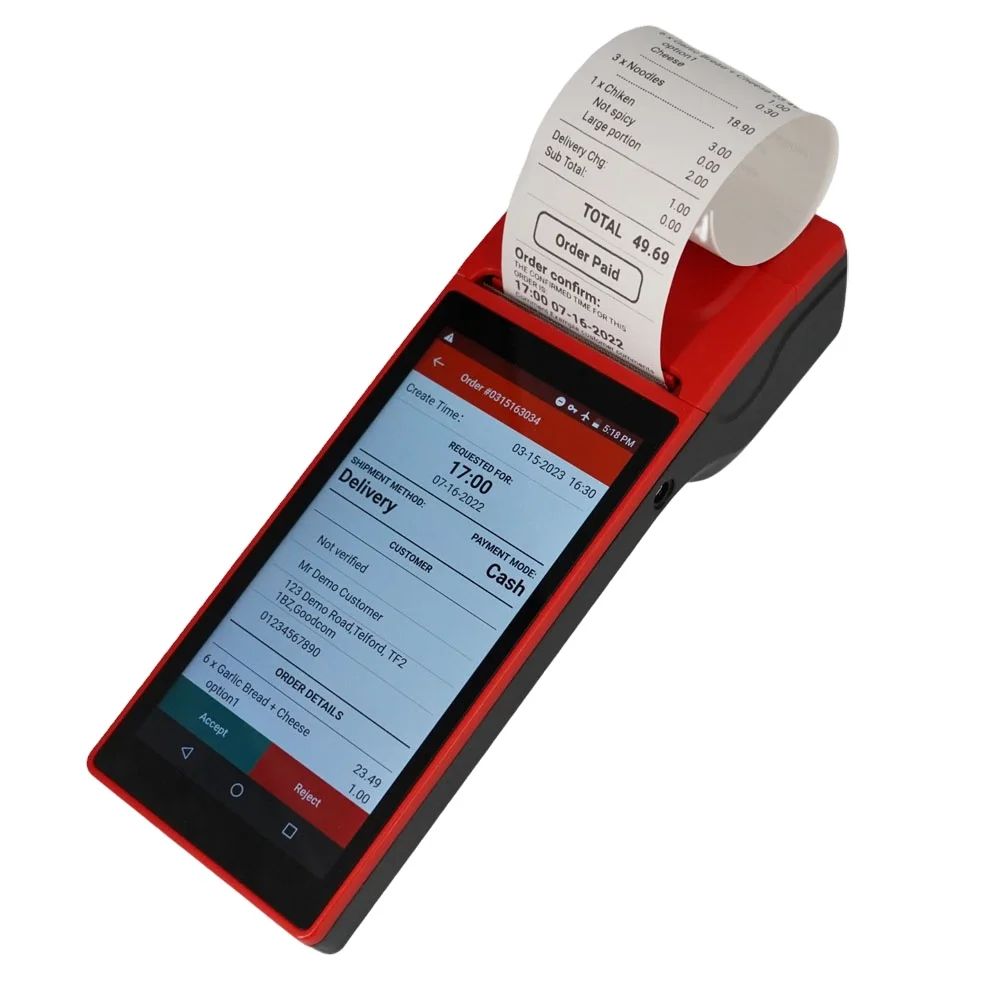 Pos-машина GOODCOM с принтером все в одном android онлайн-заказ управление парковкой автомобиля