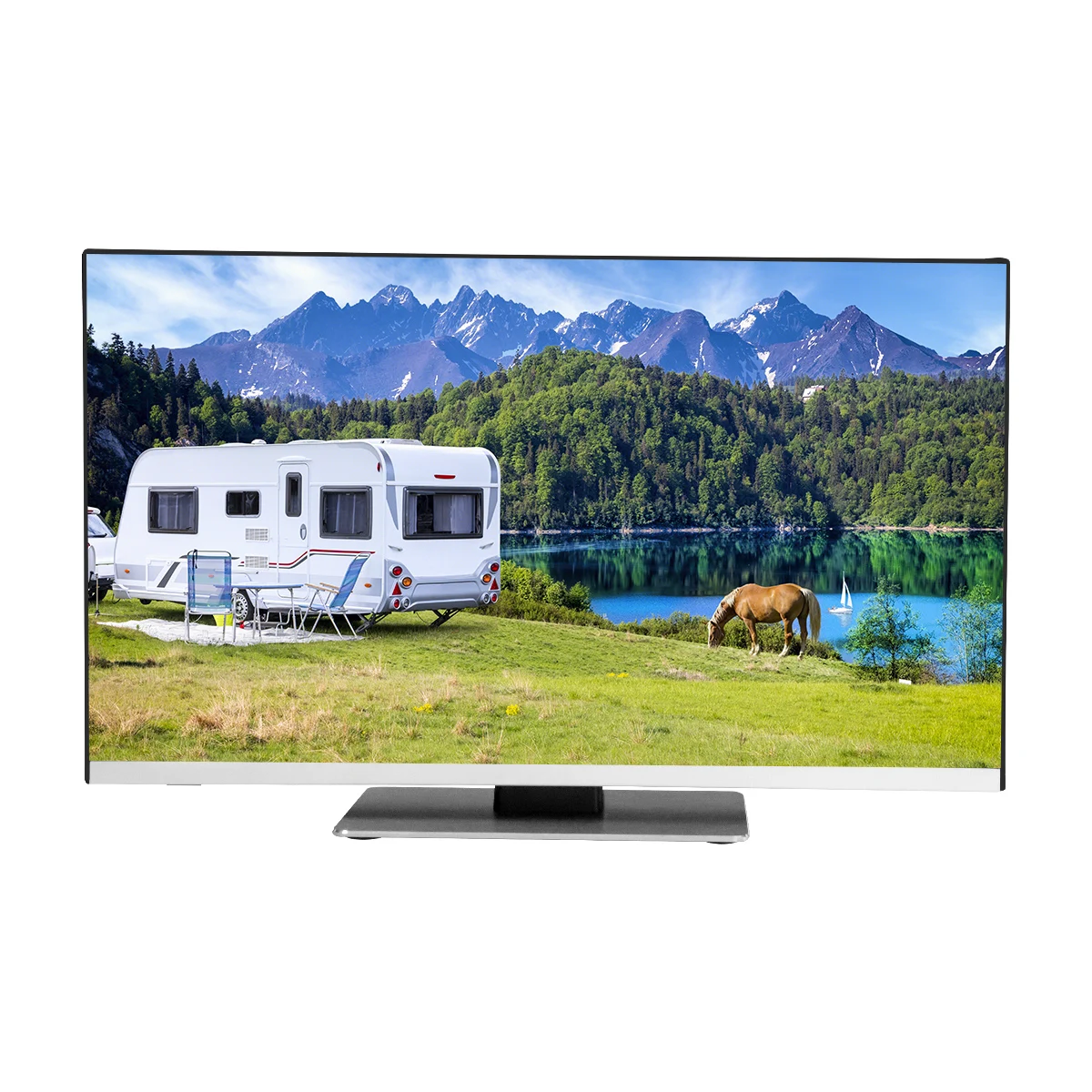 Бескаркасный Телевизор 12 В постоянного тока RV TV 32 дюйма FHD с DVD Android телевидение 4k LCD Smart Android безупречный телевизор для Campervan автодом