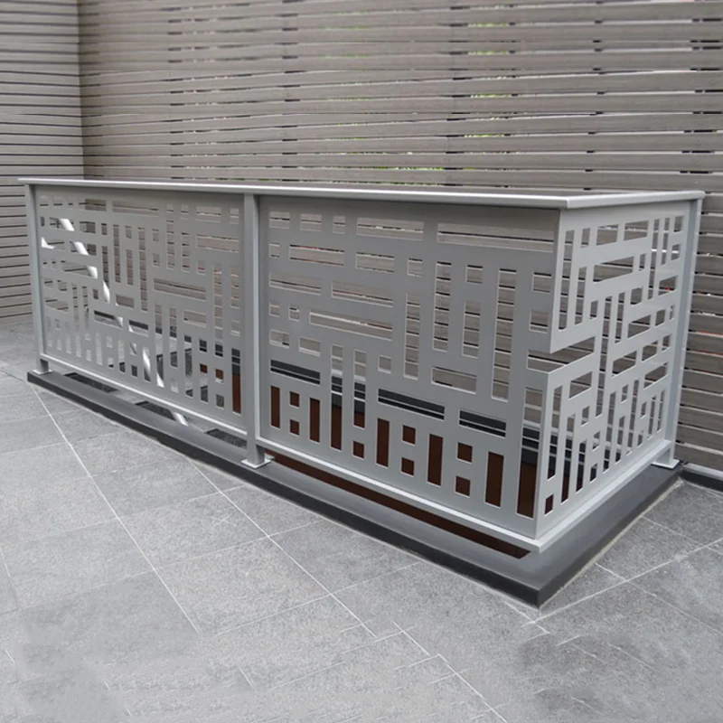 Custom decorative Laser cut metal balusters aluminum railing balustrades