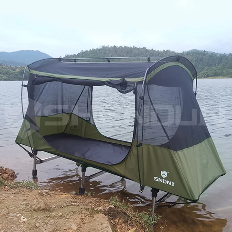 Portable canvas wholesale off ground swag tent waterproof outdoor camping tent folding bed off the ground tent jungle fishing