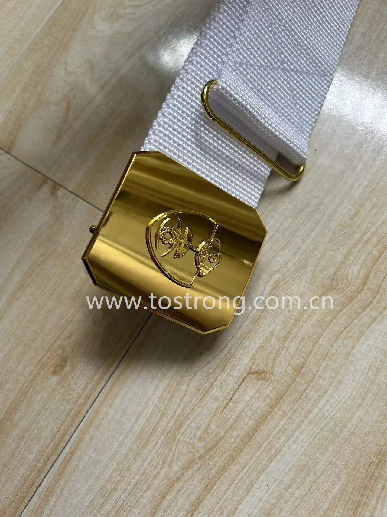 Wholesale custom belt buckle high quality fabric belts with metal buckle