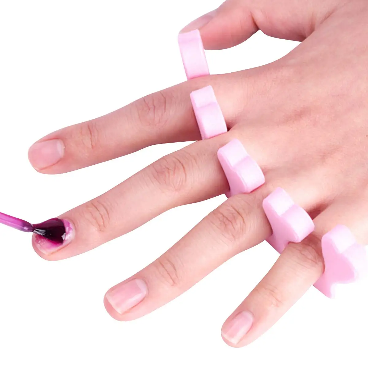50 Pairs Pink Toe Separators Sponge Finger Divider Spacer