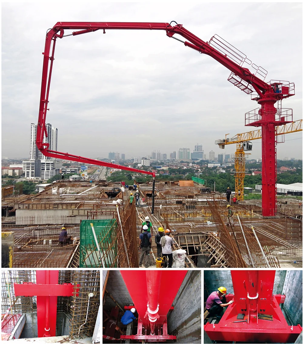 ZK Elevator climbing concrete placing boom with compact structure model 33M concrete distributor