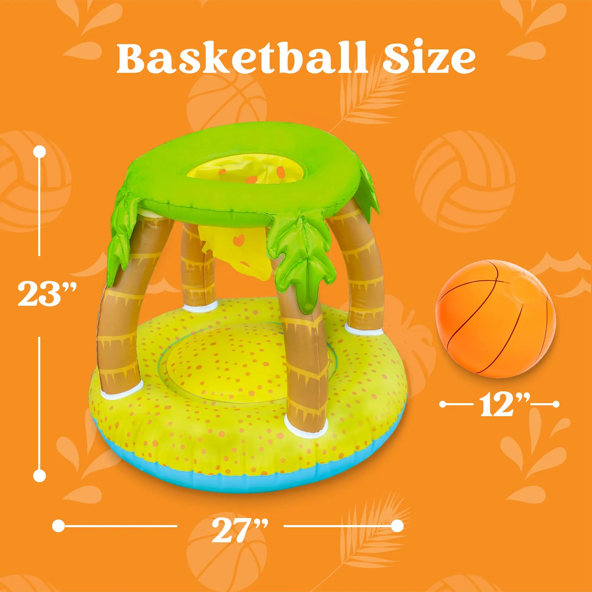 Summer Water Game Pool Basketball Hoop Stand Outdoor for kids Swimming Pool Toys Game Basketball Volleyball Set  Floating Game