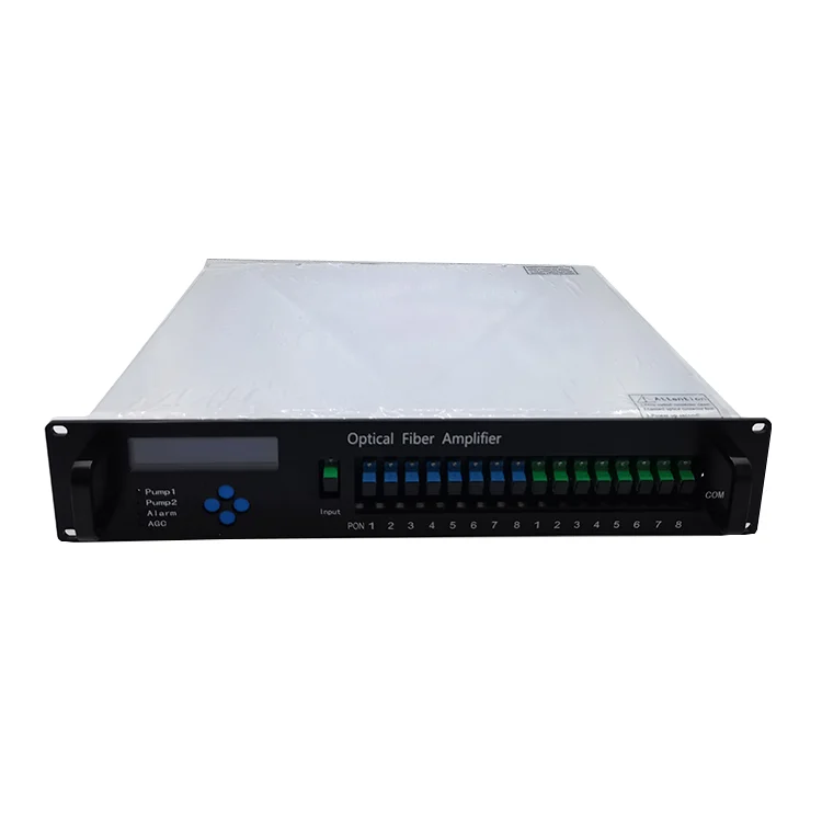 1550nm WDM EDFA 8 16 32 port 19dBmW~23dBm Fiber Optical Amplifier CATV GPON