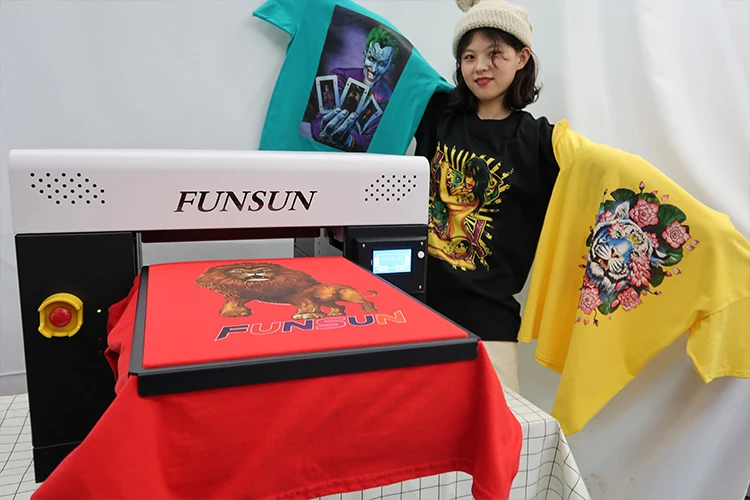  Индивидуальный цифровой планшетный принтер FUNSUN A3 для футболок печатающая машина одежды цена от производителя большая