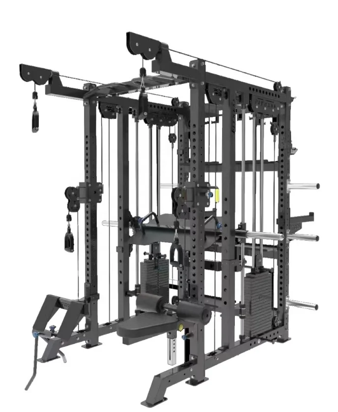 Dinuo Multi functional Smith Machine Commercial Fitness Gym Equipment Squat Rack Power with Steel Weight Stack