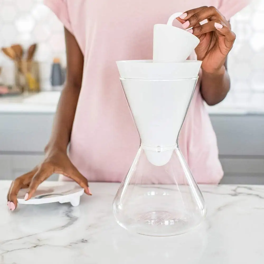 New style borosilicate glass transparent water filter glass carafe clear glass water bottles with replacement filters