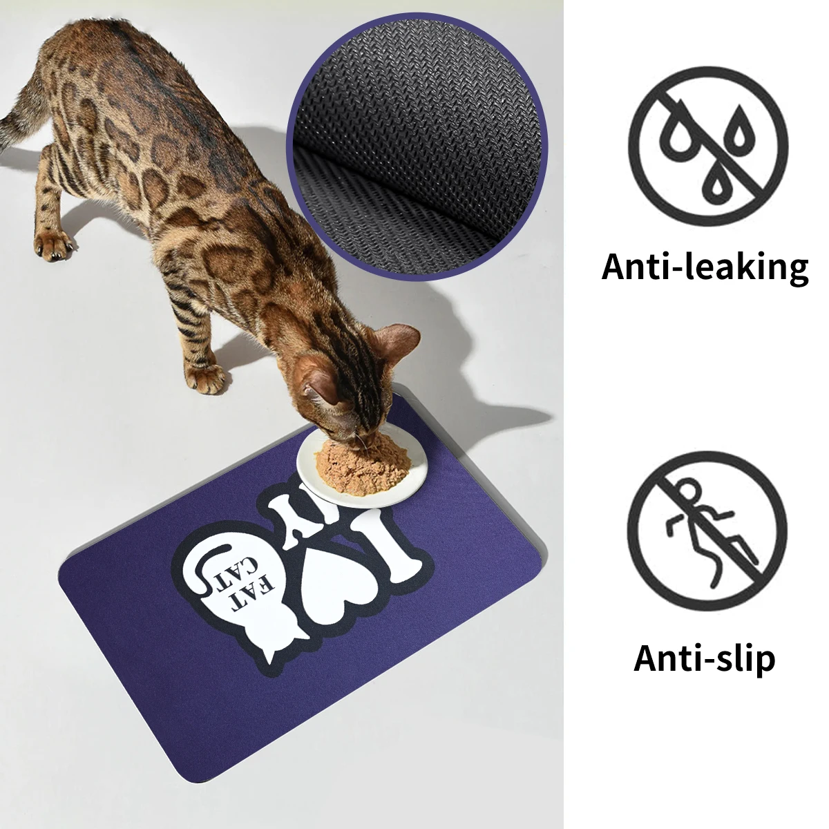 Pet Feeding Mat-absorbent Dog Mat For Food And Water Bowl-no Stains Quick Dry Dog Water Dispenser Mat