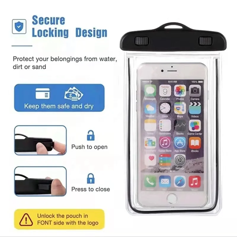 Direct factory wholesale mobile phone waterproof pouch cell phone crossbody water proof bag for Men and women