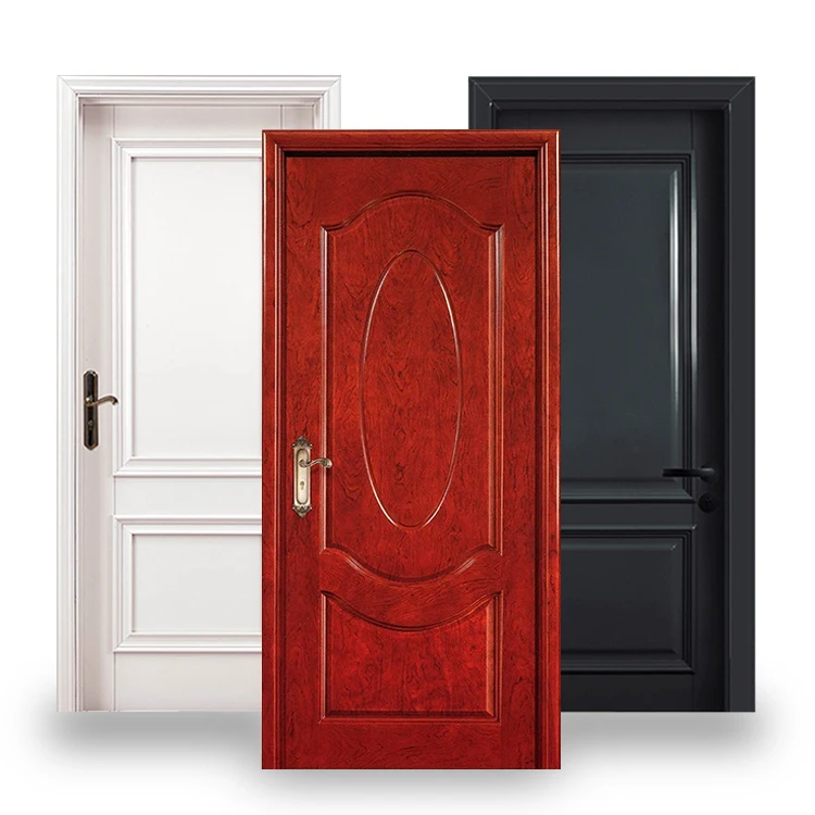 Customized europe american style house hotel apartment villa interior room decorative solid core wooden swing door