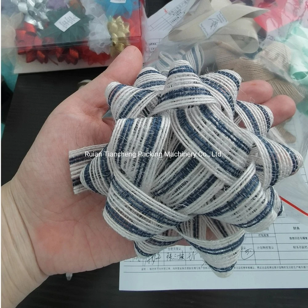 High Quality PP Ribbon Plastic Colorful Floral Bow Making Machine Best Gift Star Bow Forming Making Machine