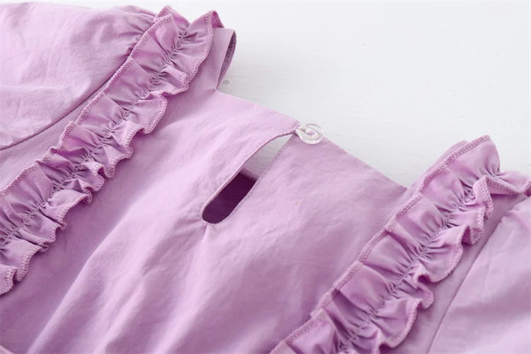 manufacturer modern dress for kids kids girls plain dress dress for kids in color purple