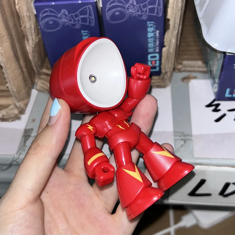 New style creative desktop led battery small portable desk lamp diy robot art deco table lamp