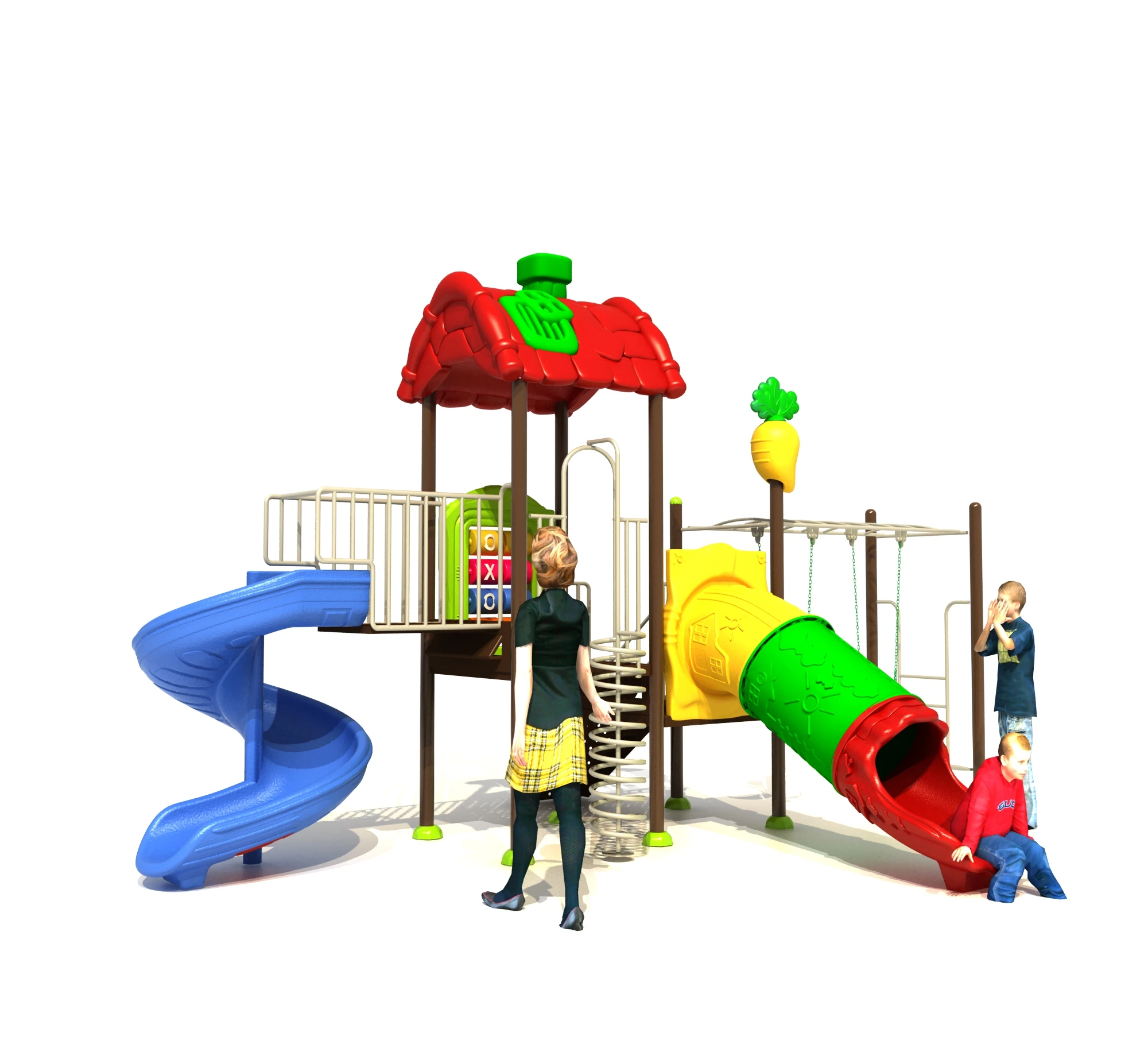 Amusement kids play climbing children park toys outdoor gym plastic slide set