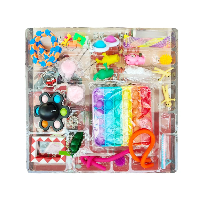 Customization Kids Surprise Christmas Gift 24 Days Easter Countdown Calendar Toy Blind Box Fidget Toys Set Blind Box Toys