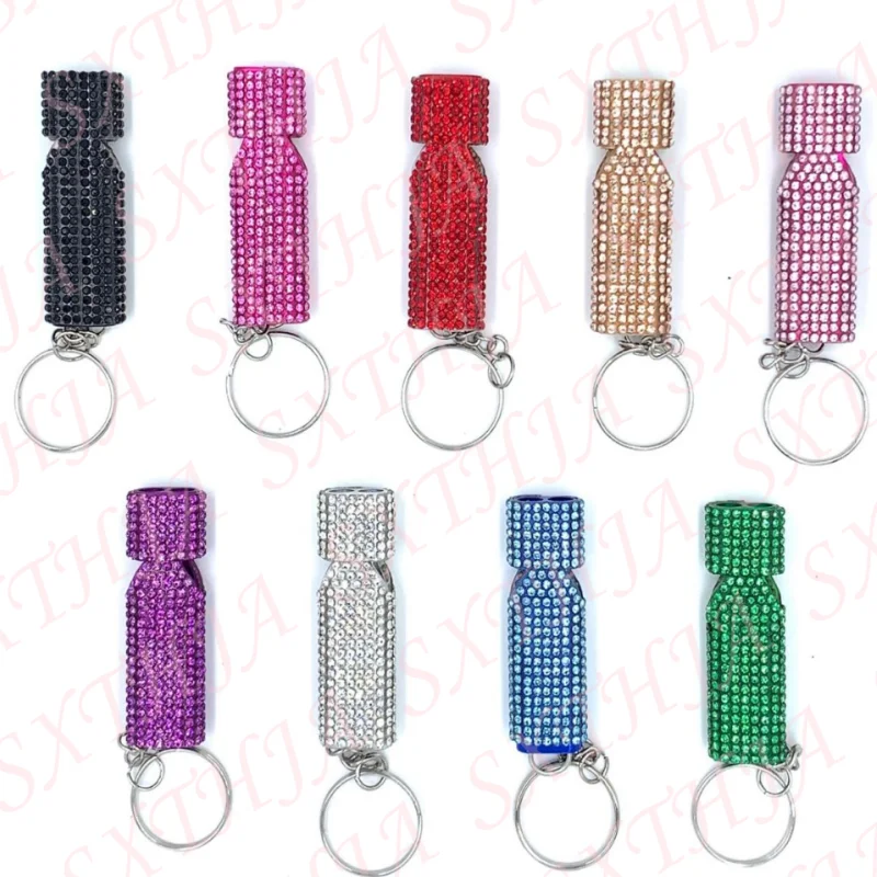 Women Self Defense Supplies Perfume Spray Shell Personal Alarm Kit Self-defense Tool Keychain Set Girls Self Defense Keychain