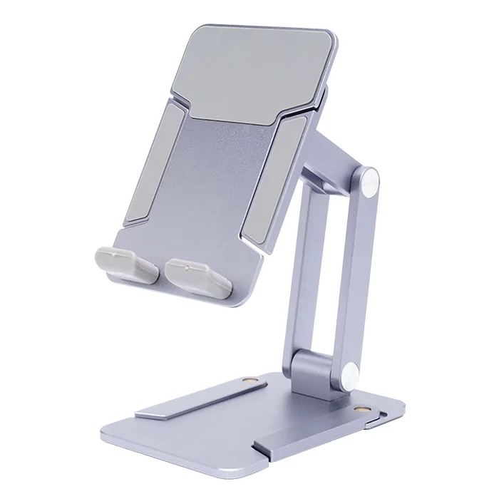 New Adjustable Aluminum Desktop Phone Holder Double Folding Desk Mobile Phone Holder Stand For iPad Tablet Mount