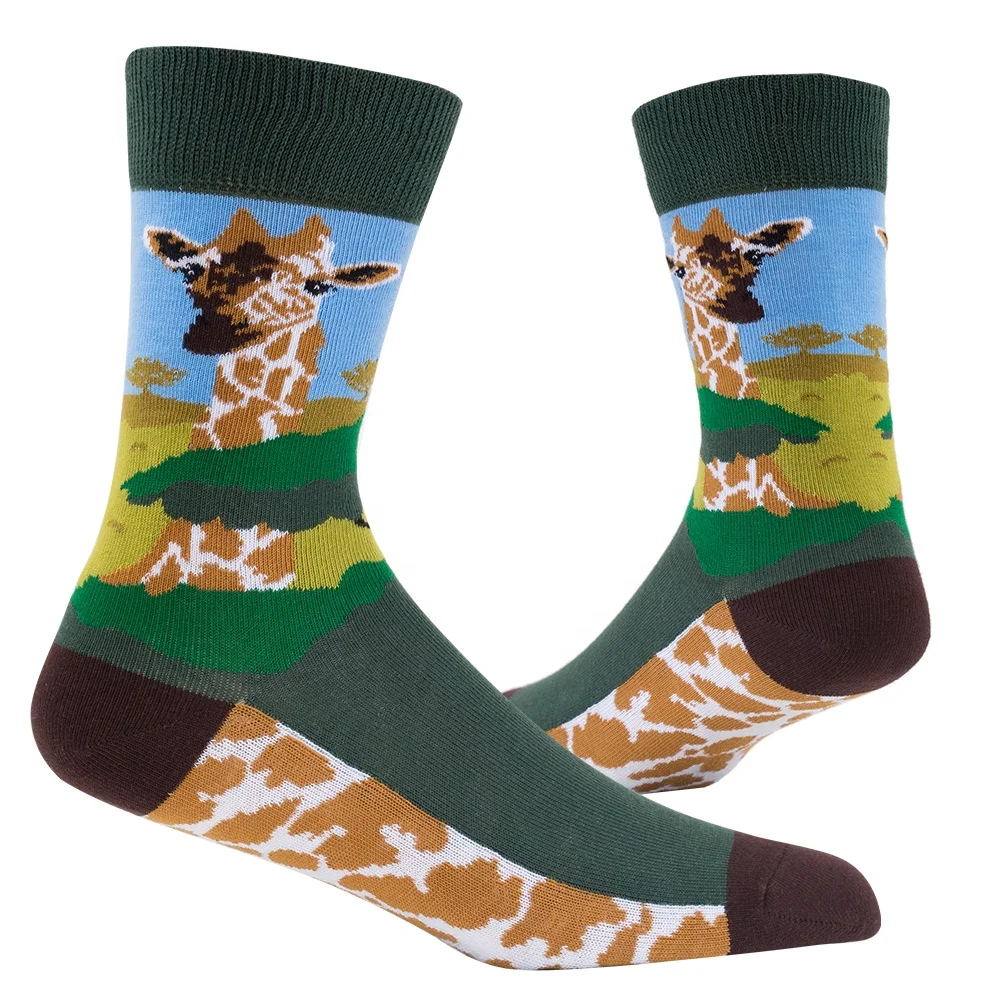 
Wholesale Men Novelty Design Crazy Crew Socks Custom Bamboo Colorful Fun 100 Cotton Breathable Dress Socks For Men 