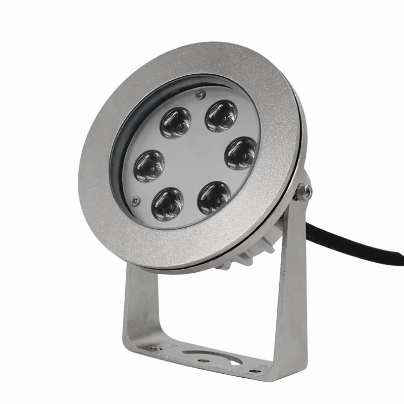 Hot sale 24W submersible dmx rgb 316L stainless steel IP68 waterproof round shape underwater led swimming pool light