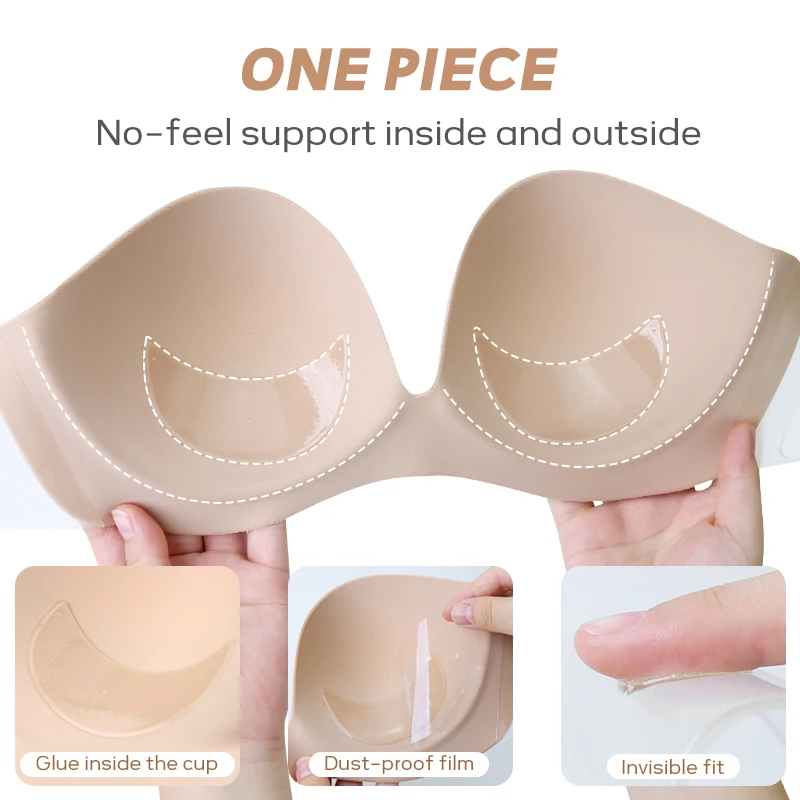 Invisible Silicone Push Up Bra Self Adhesive Bra Reusable Backless Strapless Sticky bra