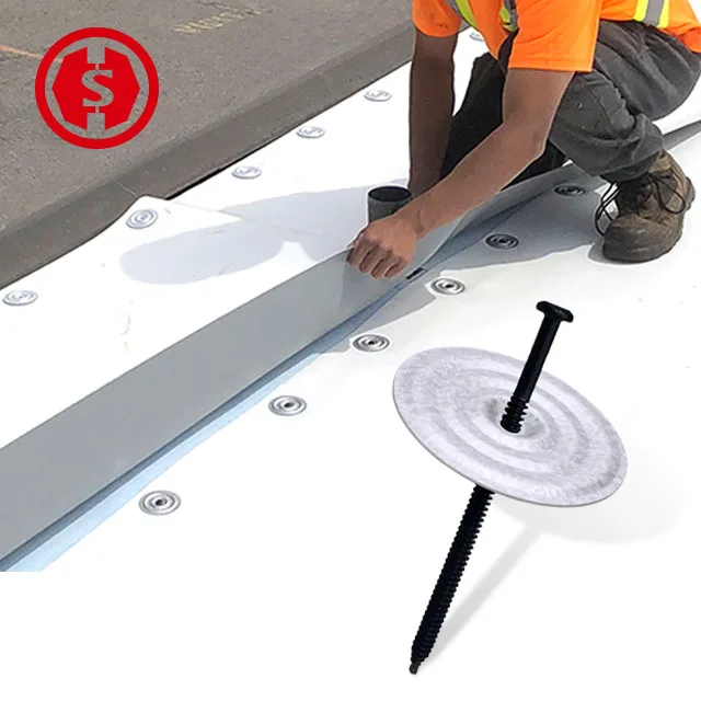 Factory wholesale Custom roofing Fasteners Accessories Metal Steel Galvanized Screw For PVC/TPO/EPDM Roofing Sheet with plate