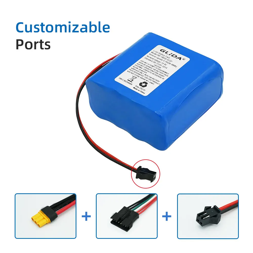 China Supplier Manufacturer battery 18650 Li polymer battery pack 14.4v 6.7ah lithium battery