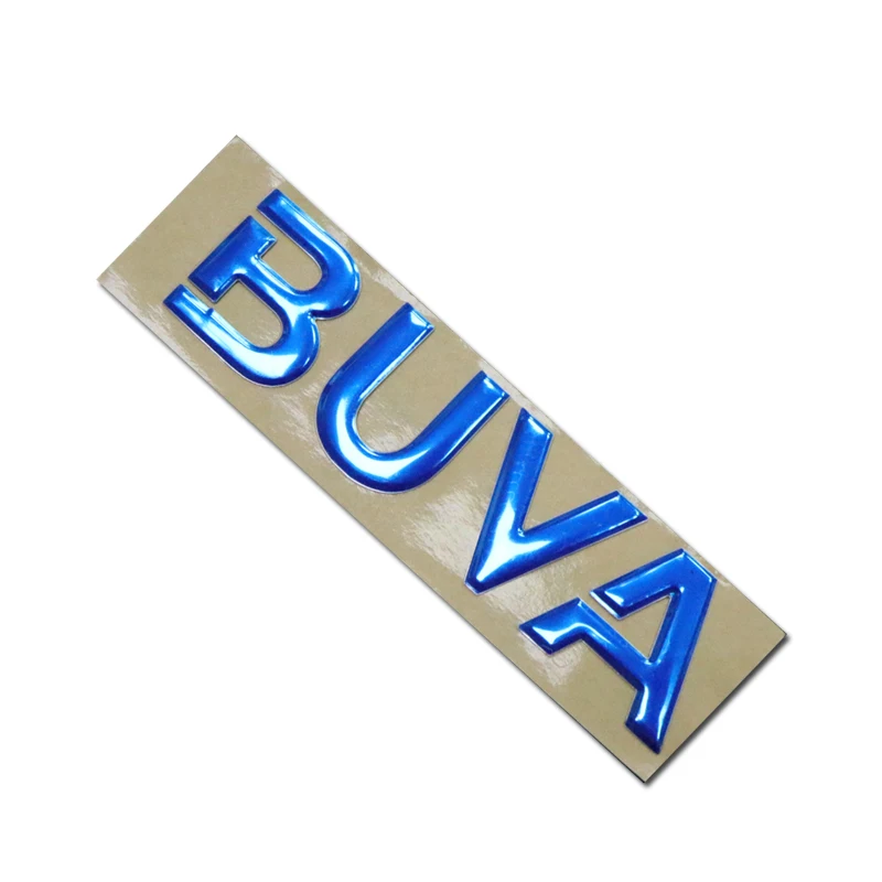Custom Metallic ABS Adhesive Letters Plastic  raised Stickers Surface Glossy 3D Logo Sticker