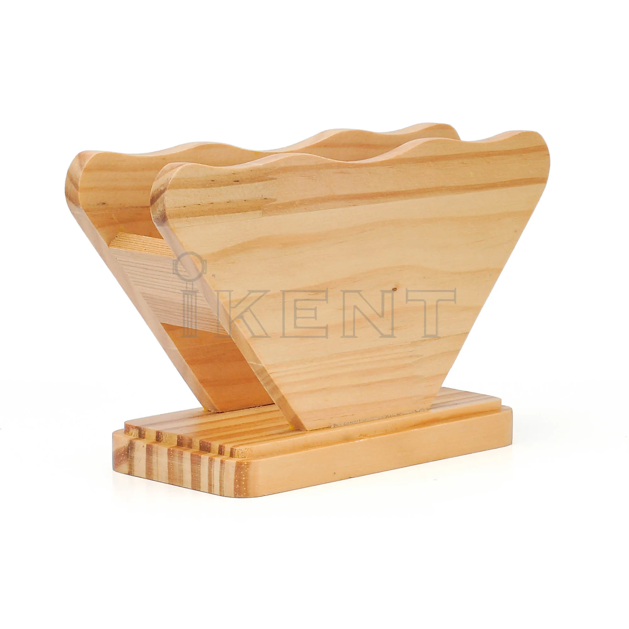 
Wood Fan Shape Coffee Filter Dispenser Rack Shelf Paper Storage Rustic Style Home Decoration Coffee Filter Holder 