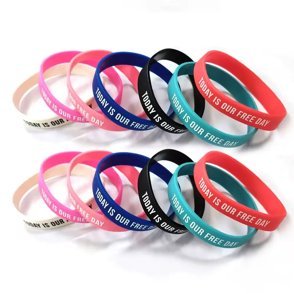 Custom Logo High Quality Sport Wristband Cheapest Promotion Rubber Wrist Band Custom Silicone Bracelet