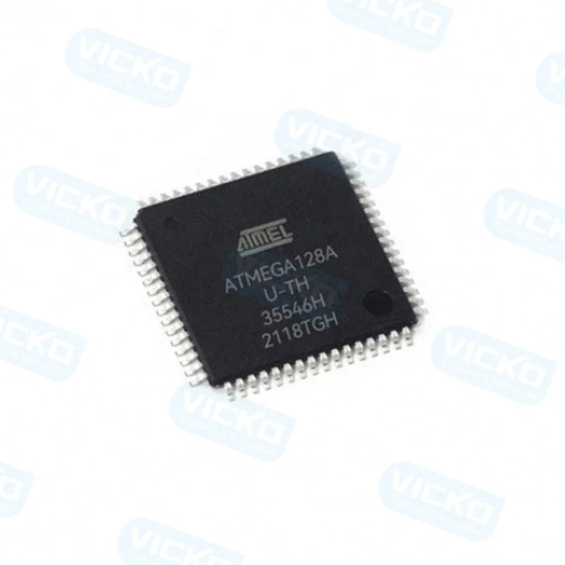 VICKO ATMEGA128A-AU TQFP-64 Integrated Circuit IC Electronic Components Original New Stock Chips Microcontrollers atmega128a-au