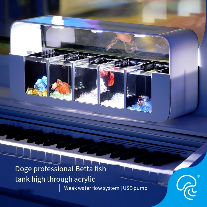 OEM New layered douyu fish tank combination multi grid moonlight jellyfish fish tank integrated tank