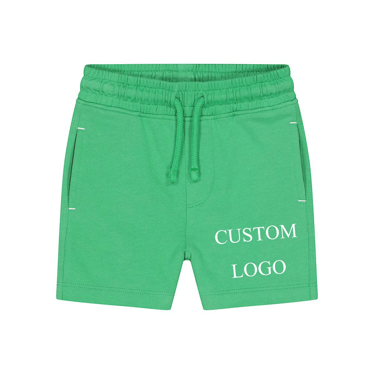 
Kids Green Blank Jogger Sweat Shorts Sweatshorts Boys French Terry Shorts 