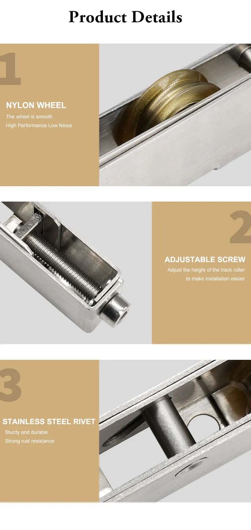 Kinds of Sliding Wheel Roller Metal Sash Pulley Door Roller With Bearing Aluminum Sliding Automatic Window and Door Rollers